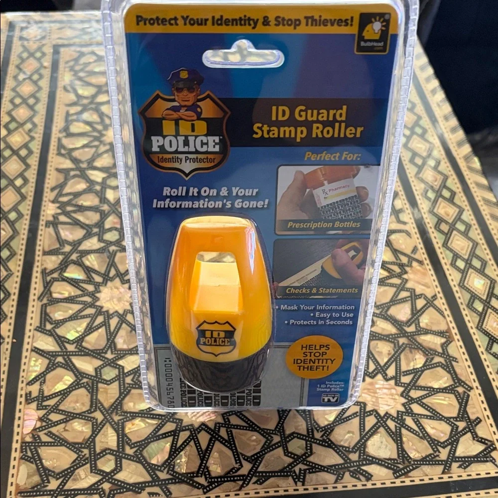 As Seen On TV Police ID Guard Stamp Roller - Yellow and Black